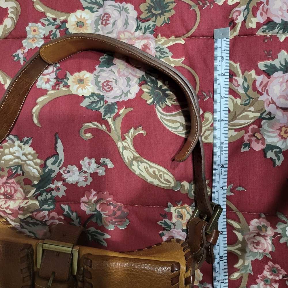 Mulberry Brown and Tan Leather Whipstitch Satchel - Picture 6 of 7